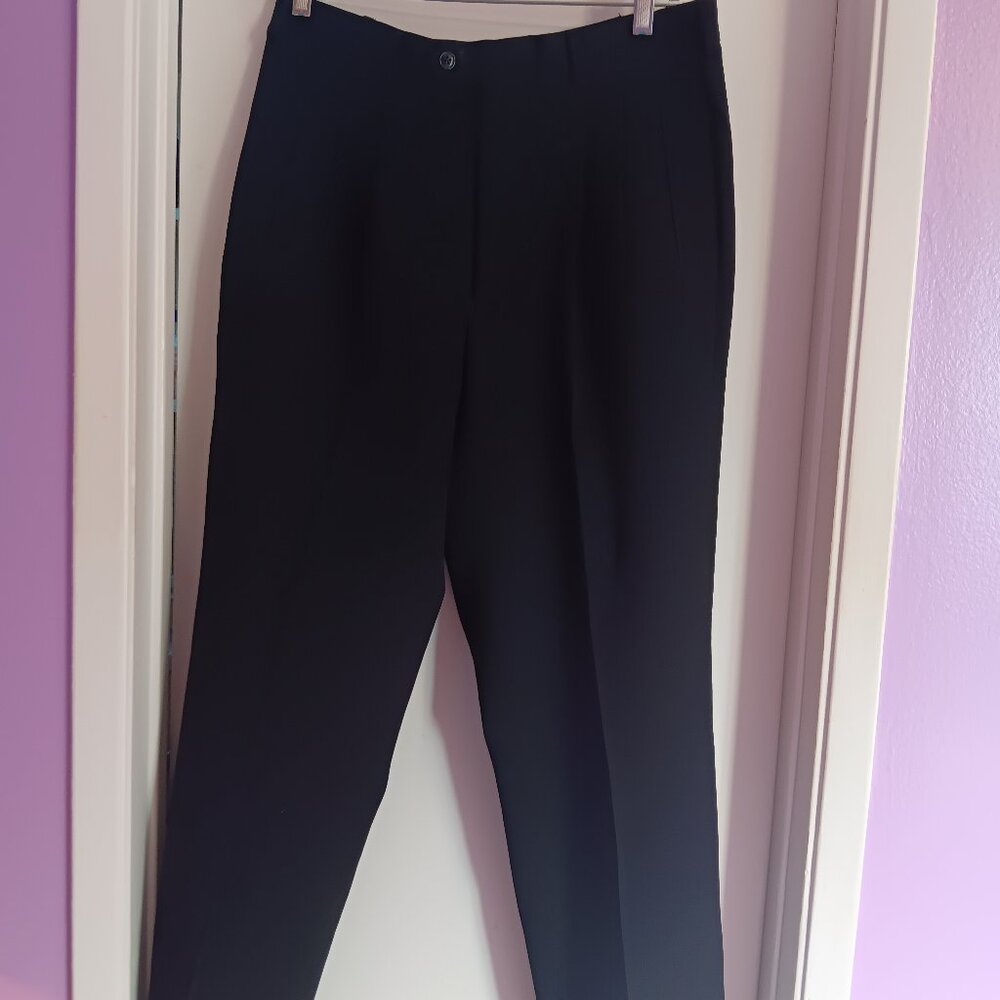 Tulliano Men's Dress Trousers Pleated Front Black Size 24R